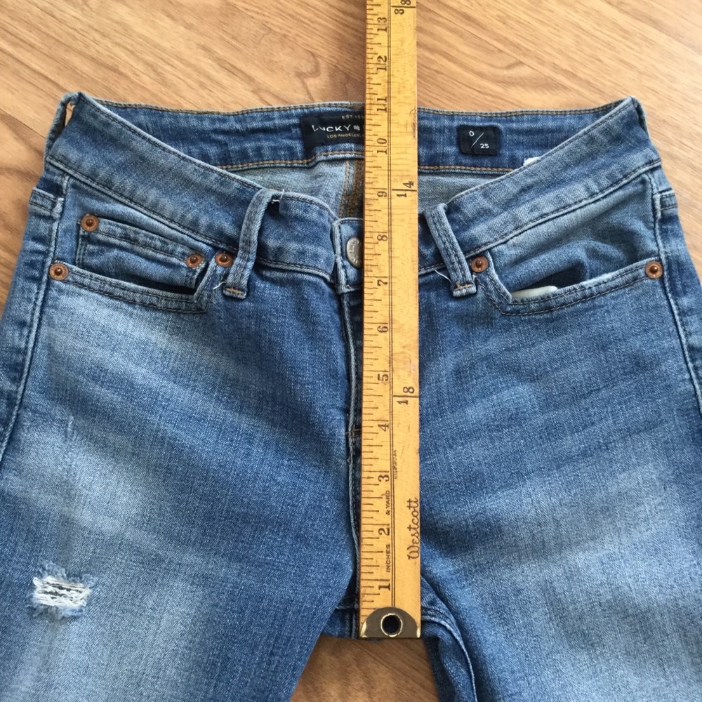 Lucky Brand Lolita Skinny Chew Hem Distressed EUC - Picture 10 of 13